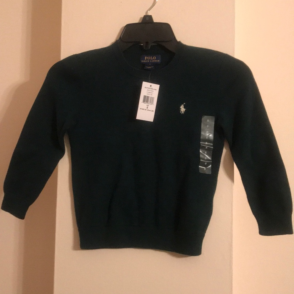 NWT Ralph Lauren Hunter Green Cotton Sweater